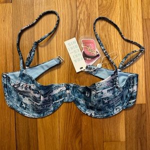 Frankies Bikinis Pam underwire Alana Blue bikini top